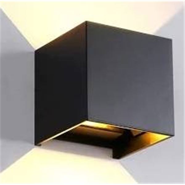 Lanfu LED Wall Sconce With Adjustable Light Beam, Black Aluminum Finish