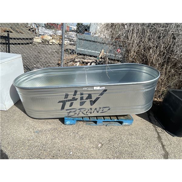 HW Brand R62G Galvanized Oval Stock Tank 163 Gallons