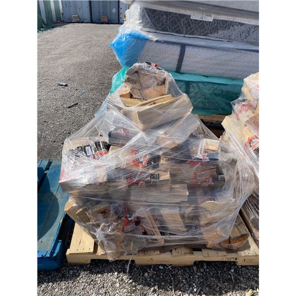Bulk Lot of Firewood Bundles on Pallet
