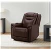 Image 1 : Leather Power Swivel Glider Recliner, Electric Reclining System