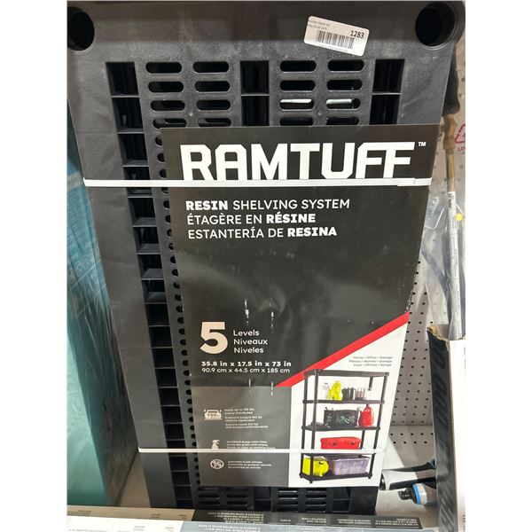 RamTuff Resin 5-Level Shelving System (90.9 cm x 44.5 cm x 185 cm)