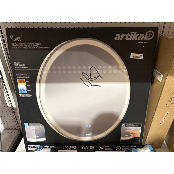 Artika Mateo Edge-Lit LED Wall Mirror With Integrated Defogger and Tunable White Technology