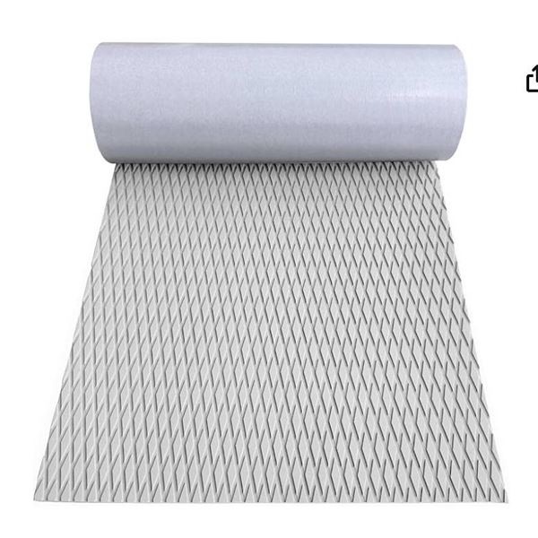 EVA Foam Decking Sheet for Boats, Light Gray with Black, 94.4_23.6 Inches