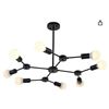 Image 1 : Semi Flush Mount Ceiling Light Black MELUCEE 8-Light Sputnik Chandelier Mid Century Modern Light Fix