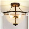 Image 1 : DingliLighting Depuley Ceiling Light WS-FNC37-40B with 3 x Max 40W Lamps