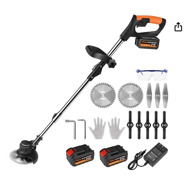 Weed Wacker, Ohey Electric Weed Wacker Cordless Trimmer, Portable Battery Power Rechargeable Home We