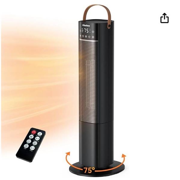 Space Heaters Indoor Use, 26_ 12ft/s Electric Heater with Remote, 1500W Electric Heater