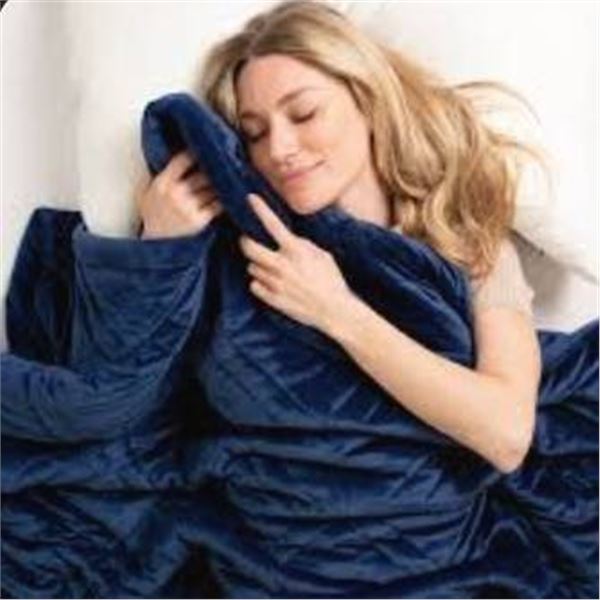 Quility Weighted Blanket 60X80 Inch 20 lbs, Blue/GreyÊ