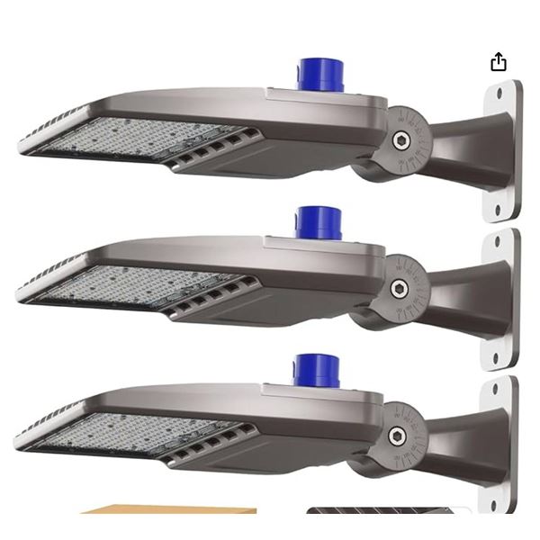 JC-GL 150W LED Parking Lot Light with Photocell Dusk to Dawn, 3-Pack