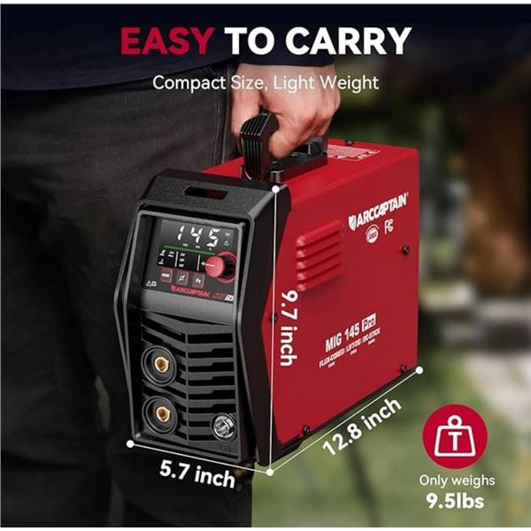 ARCCAPTAIN iControl MIG145 Pro 145A Flux Core MIG Welder 110V Welding Machine Gasless MIG Welder Flu