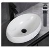 Image 1 : Monyhomy 19_X14_ Oval Marble Veins Bathroom Vessel Sink with Pop-Up Drain Bathroom Sinks Above Count
