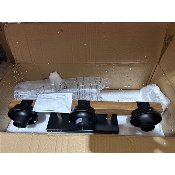 SGLfarmty 3-Light Rustic Bathroom Vanity Fixture With Bubble Glass Shades (2)