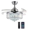 Image 1 : MOOONI 36_ Fandelier Ceiling Fans with Lights and Remote, Modern Crystal Chandelier with FanÊ