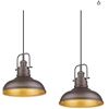 Image 1 : Zeyu 2 Pack Farmhouse Pendant Light Fixtures, 11-inch Ceiling Hanging Light Fixtures for Kitchen Din