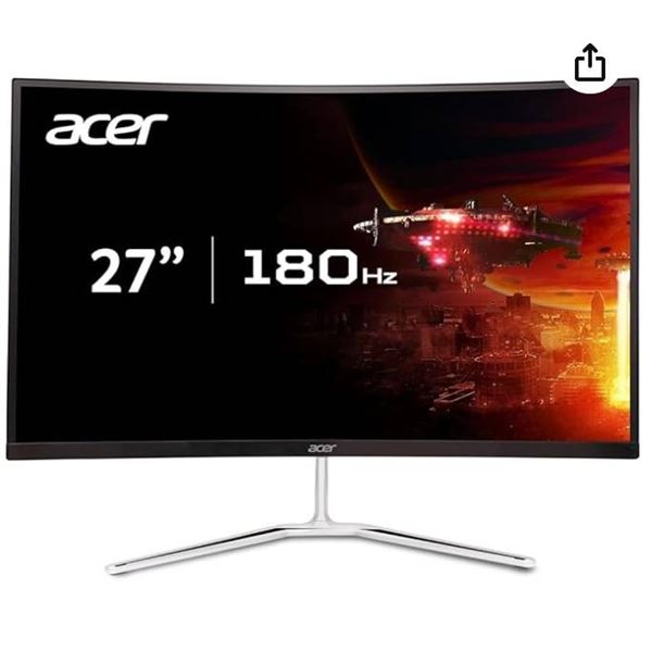 Acer Nitro ED270U 27-inch Curved Gaming Monitor, 180Hz, HDR10