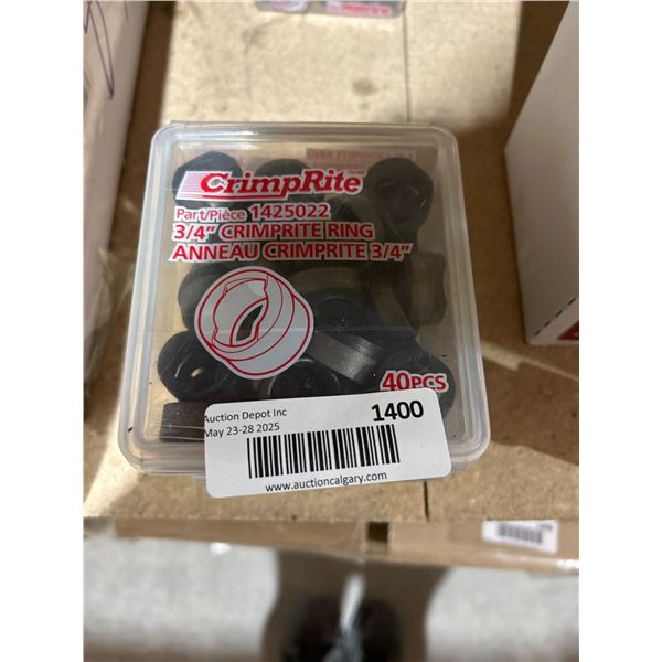 Lot of 2 CrimpRite 3/4-Inch Crimp Ring 1425022 Ð 40 Pieces Each