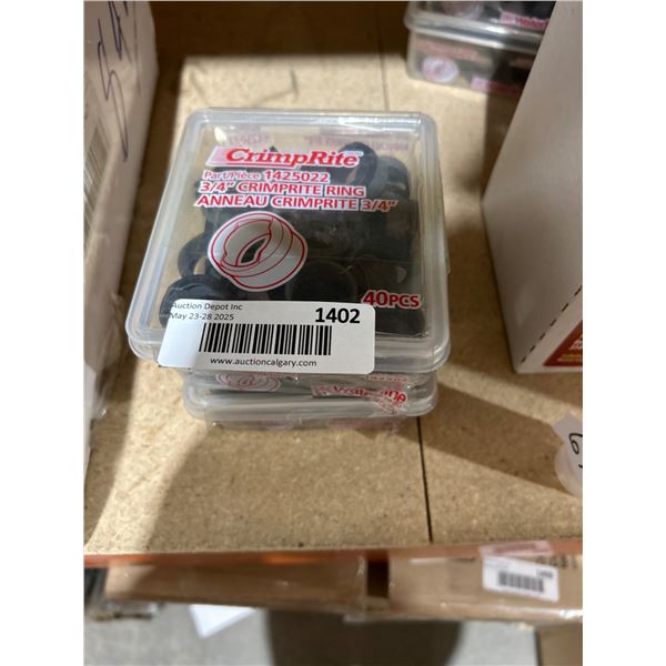 Lot of 2 CrimpRite 3/4-Inch Crimp Ring 1425022 Ð 40 Pieces Each