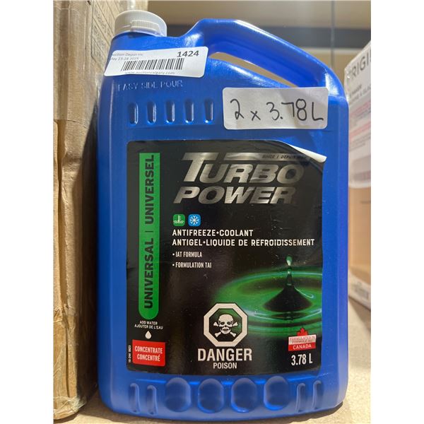 Turbo Power Universal Antifreeze/Coolant, 2 x 3.78 Liters