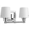 Image 1 : 2 Light 15 inch Polished Chrome Bath Vanity Wall Light, Design Series