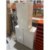 Image 1 : White Wall-Mountable Cabinets with Hinged Doors Ð Set of Three Measurements in pictures