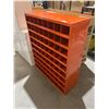 Image 1 : Industrial Orange Metal Storage Cabinet with 72 Compartments 35_x12_x42_