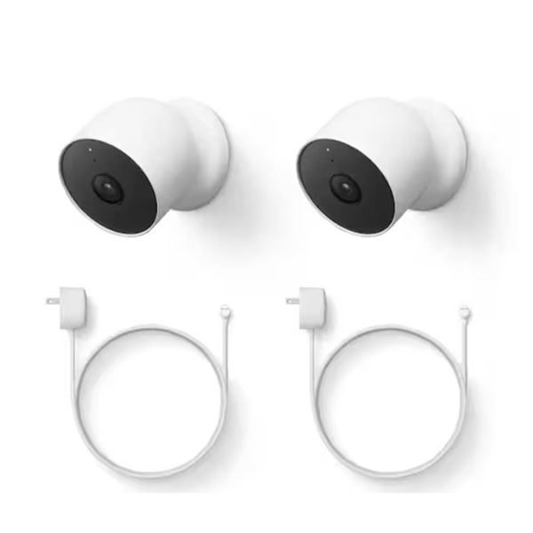 Google Nest Cam 2-Pack Outdoor or Indoor Battery Security Cameras