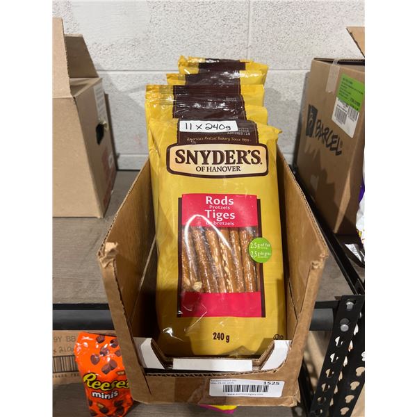 SnyderÕs of Hanover Rods Pretzels 240g (Lot of 11 Units)