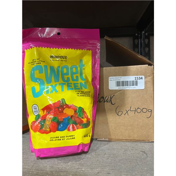Mondoux Sweet Sixteen Gummy Candy Mix 6 Bags x 400g