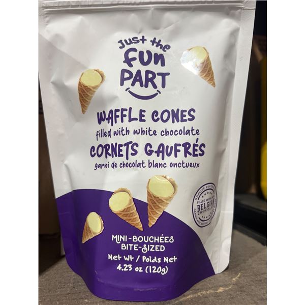 Just The Fun Part Waffle Cones with White Chocolate, 120g x 6 Packs