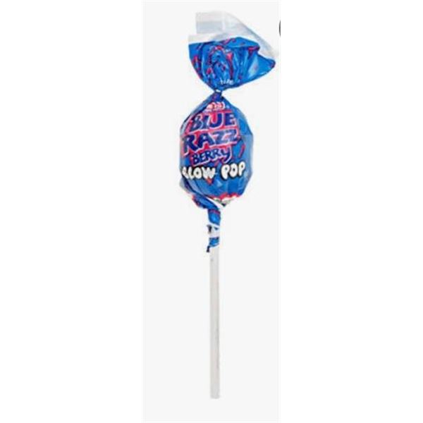 Charms Blue Razz Berry Bubble Gum Filled Blow Pop, 48-Count
