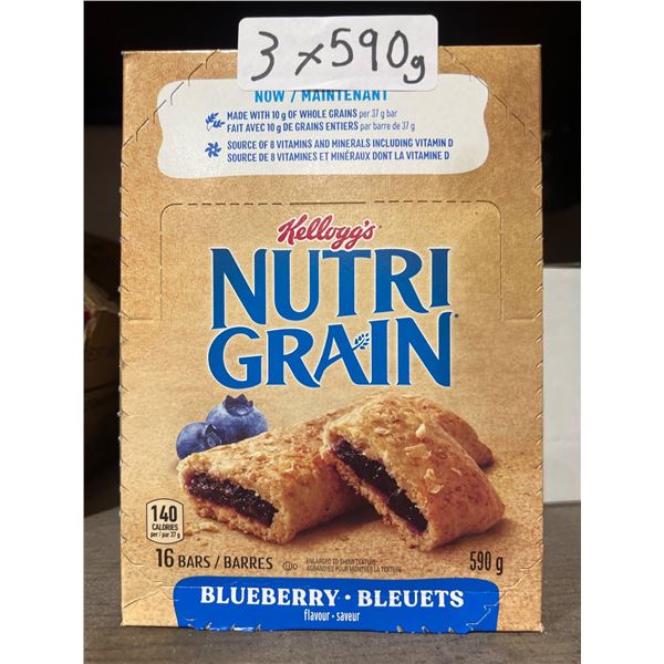 KelloggÕs Nutri-Grain Blueberry Flavour Bars, 590g, 3-Pack