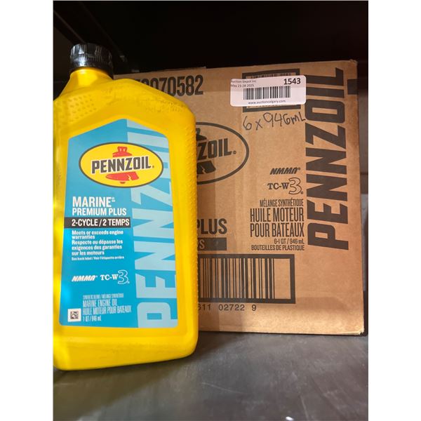 Pennzoil Marine Premium Plus 2-Cycle Engine Oil 6 x 946mL Bottles