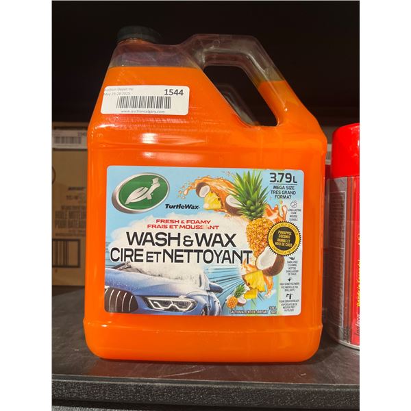 Turtle Wax Wash & Wax Solution 3.79L with Fresh & Foamy Formula