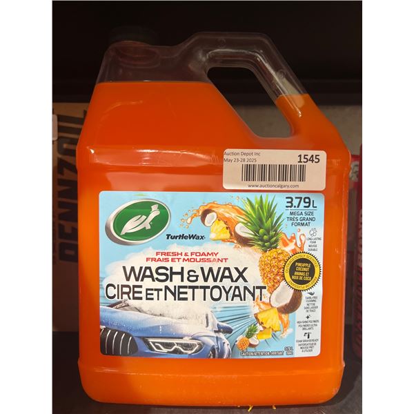 Turtle Wax Wash & Wax Solution 3.79L with Fresh & Foamy Formula