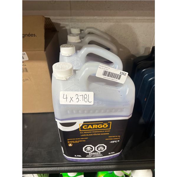 Cargo All Season Windshield Wash 4 x 3.78L Containers