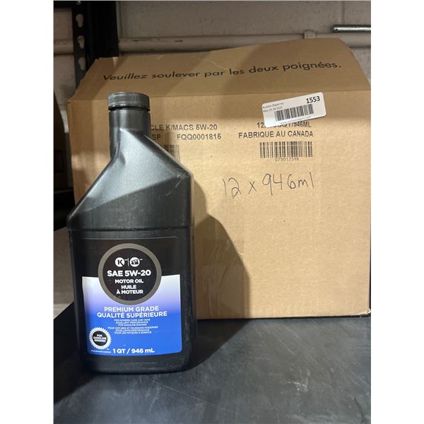 K-TECH SAE 5W-20 Motor Oil Ð 12 x 946 mL Bottles