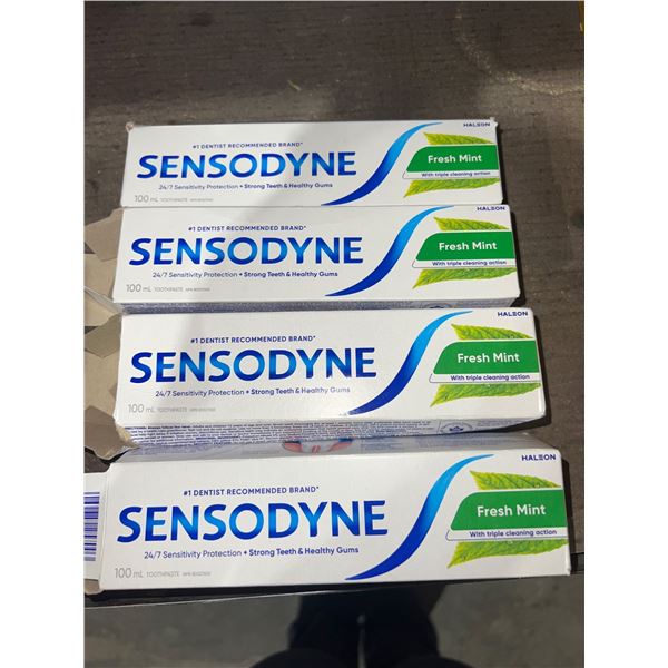 Sensodyne Fresh Mint Toothpaste 100 mL Tubes Ð Lot of 4