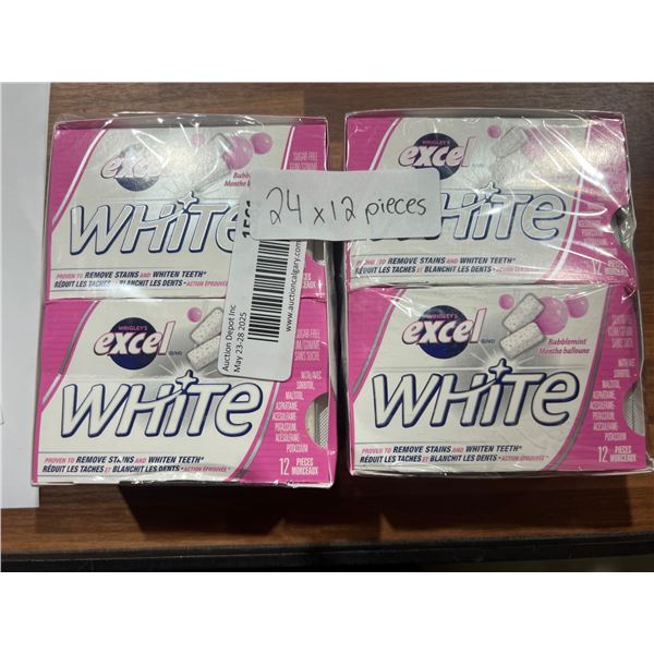 24 WrigleyÕs Excel White Gum 12-Piece Packs (Sugar-Free)