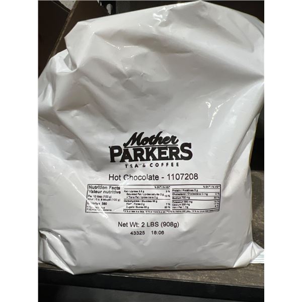 Mother Parkers Hot Chocolate , 2 lbs per Bag, Lot of 6