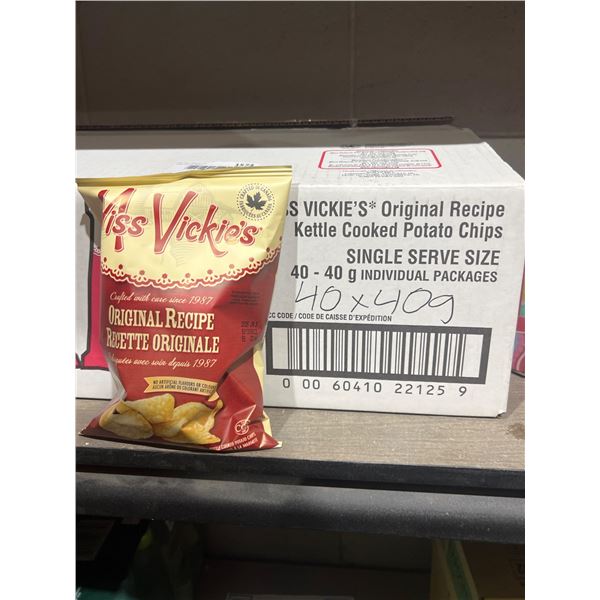 Case of Miss VickieÕs Original Recipe Kettle Cooked Potato Chips, 40 Bags of 40 g Each