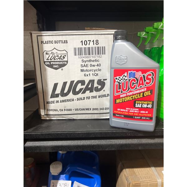 Lucas Synthetic SAE 0W-40 Motorcycle Oil 6_1 Quart