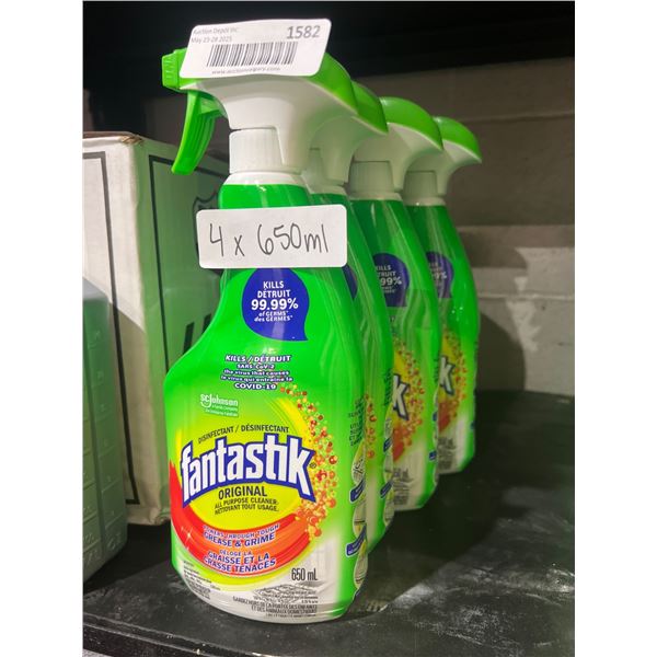 Fantastik All Purpose Cleaner 650 mL, Lot of 4 Bottles