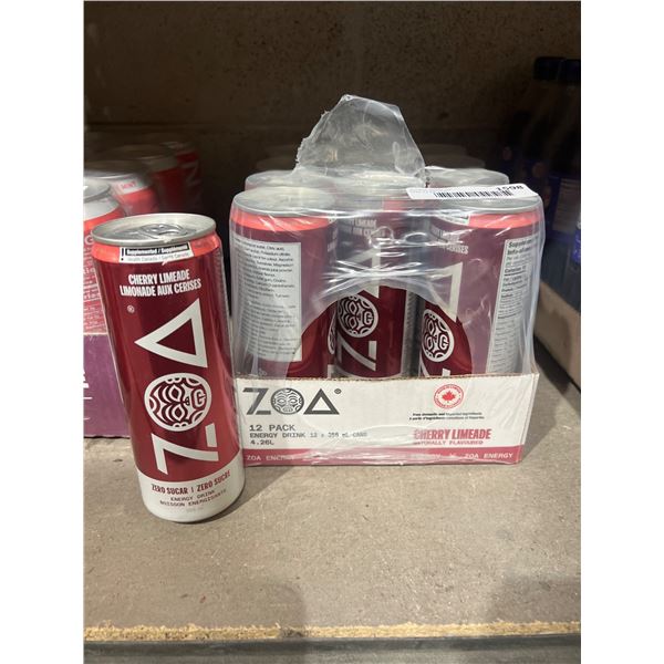 Zoa Cherry Limeade Energy Drink 12 Pack, 355 mL Cans