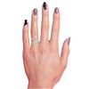 Image 5 : 14kt WG Emerald Cut Diamond Wide Band