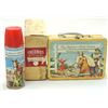 Image 2 : #19 1954 ROY ROGERS TIN LUNCH BOX + THERMOS WITH