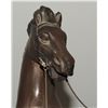 Image 11 : #20  ANTIQUE BRONZE HORSE STATUE CLOCK ON BASE