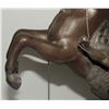 Image 3 : #20  ANTIQUE BRONZE HORSE STATUE CLOCK ON BASE