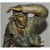 Image 3 : #21 ANTIQUE 1900 FRENCH CLOCK SAILOR STATUE RESCUE