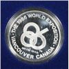 Image 3 : #26 1986 EXPO 86 CANADIAN SILVER MEDALLION .999