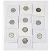 Image 2 : #43 LOT 10 TEN CENT SILVER DIMES CANADA ASSORTED